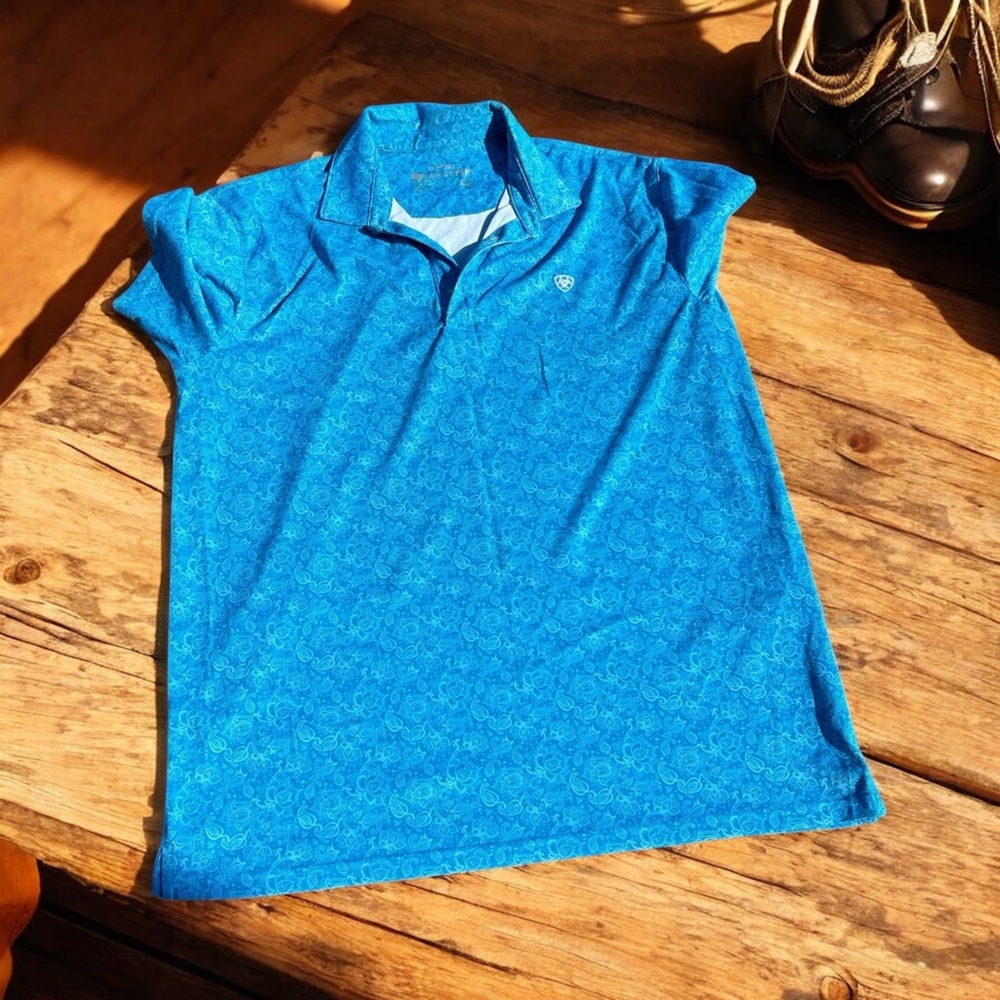 Ariat Tek Men’s Blue Polo Shirt